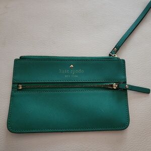 Kate spade green pouch wallet